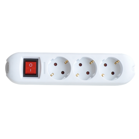 Колодка 3GS-SMART трехместная с выключателем 16А заземлением 5430 | 4690612010489 IN HOME