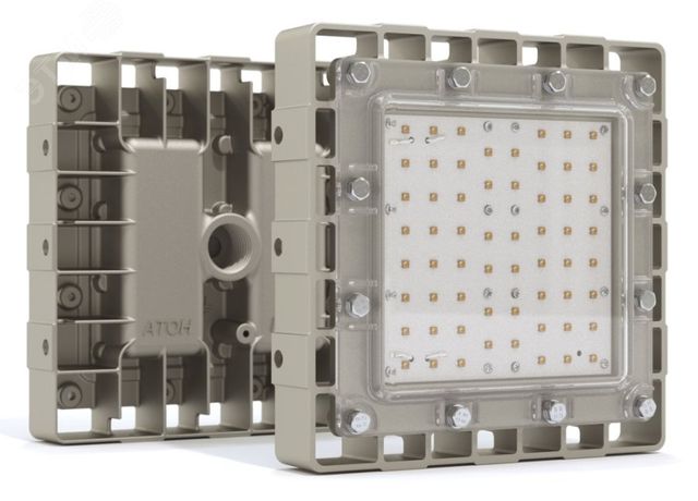 Светильник светодиодный промышленного назначения АТ-ДСП-11-30/К45 Арсенал-М (30Вт 5000К cos 095 4350лм 220В IP67 КСС К45град.) АТОН АТДСП1130К45