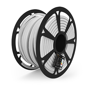 Лента светодиодная гибкий неон LED 8 Вт/м 200 Лм/м 2835/SMD 120 шт/м 220В AC 6000К холодный белый IP67 8х16 мм односторонний 50 м NEON Black Gauss - 311000308