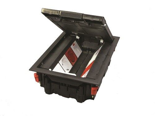 Напольный лючок на 6 постов (45х45 мм), пластиковый LUK/6, 500027 | LUK/6-П Ostec