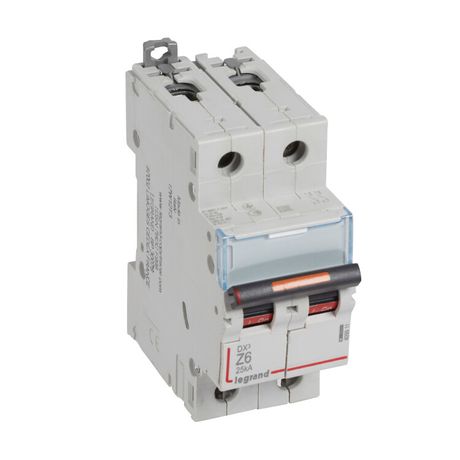 Выключатель автоматический модульный 2п Z 6А 25кА DX3 2мод. 230/400В Leg 409911 Legrand Legrand арт. 409911