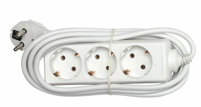 Удлинитель 3х5м с заземл. 16А IP20 94 180 NPE-S-03-500-E-3х1 ПВС 3х1 Navigator 94180 17840