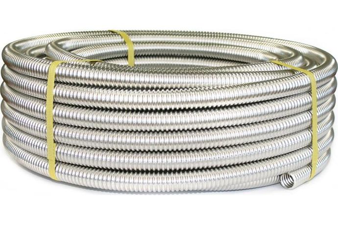 Труба гофрированная отожженная SS304 15А нерж. сталь (дл.100м) Stahlmann 2217445 ССТ