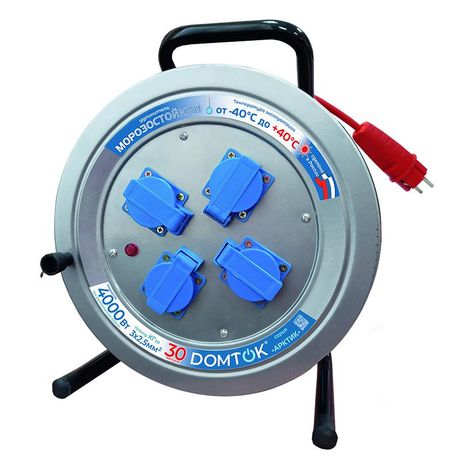 Удлинитель на метал. катушке 4х30м с заземл. 16А IP44 4кВт КГ 3х2.5 защ. крышкой АРКТИК DOMTOK 2588