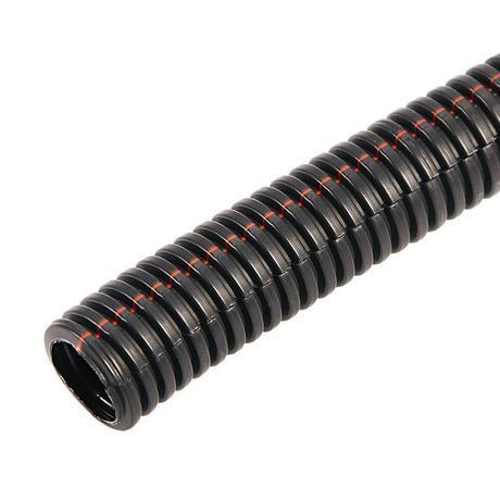 Труба автомобильная гофрированная ПП, 9,8мм, разрезная, негорючая (бухта 50 м/уп), REXANT - 4P910B50DKC MEET 15-1051