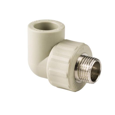 Угольник комбинированный PPR наружн. резьба 25х3/4 сер. RTP 11052