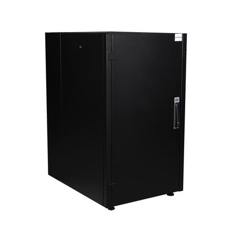Шкаф напольный 19дюйм 20U 600х800 перед. дв. метал. задн. стен. черн. Datarex DR-710011