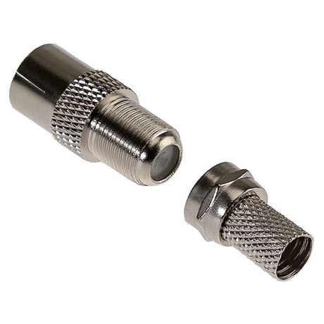 Набор разъемов антенных ТВ №6 (1 переходник гнездо F - TV; 1 F-разъем RG-6) Rexant 06-0034-A MEET