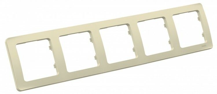 Рамка пятиместная, скрытой установки, цвет слоновая кость | Р405-01 HEGEL