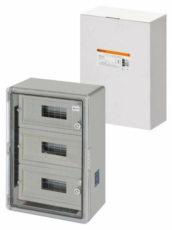 Бокс пластиковый навесной ЩРН-П-36 модулей, прозр. крышка, ABS, IP65, от -45 до +75 °С (350х500х190) | SQ0933-0217 TDM