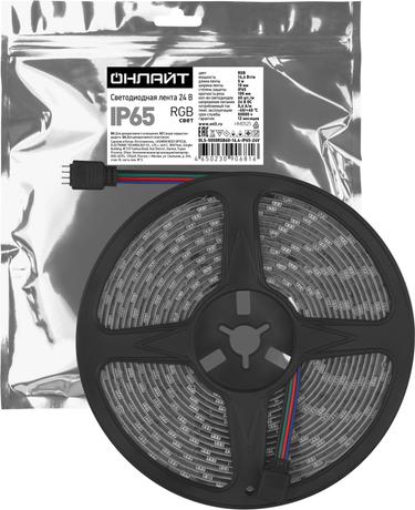 Лента светодиодная 90 681 OLS-5050RGB60-14.4-IP65-24V ОНЛАЙТ 90681 Navigator