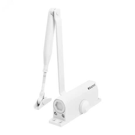 Доводчик дверной БУЛАТ ULTIMATE ДД-100 A-W (40-120 кг) белый, морозостойкий - 14923 ПТК