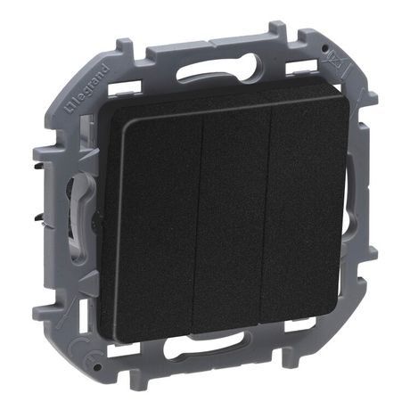 Выключатель 3-кл. Inspiria 20А IP20 250В 10AX механизм антрацит Leg 673643 Legrand