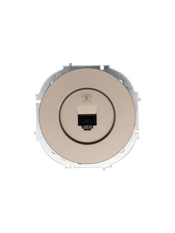 Розетка телефонная СП OSEN RJ11 евро механизм титан LEZARD 743-3788-137