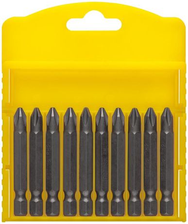 Набор бит сталь S2 профи односторонние 50мм PH2 блистер (уп.10шт) FIT 56707 РОС