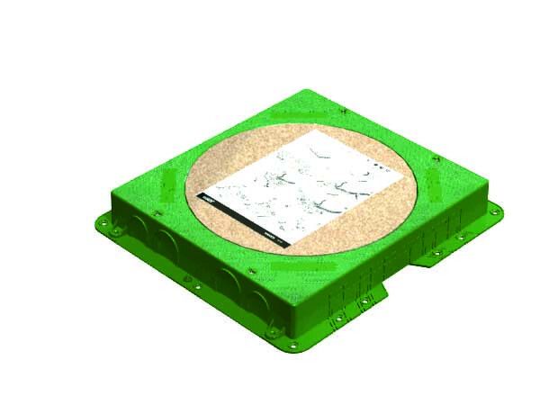 Коробка монтажная для лючков SF300-1; KF300-1; 52050203-035 в бетон пласт. Simon Connect G301C