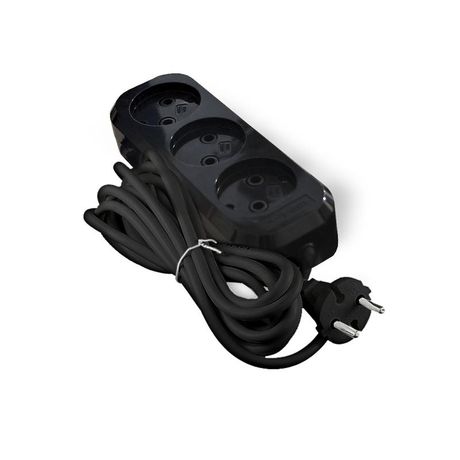 Удлинитель 3х3м без заземл. 10А IP20 Е-202 ПВС 2х0.75 АБС-пластик черн. UNIVersal 2114 Союз