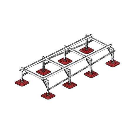 Конструкция опорная для установки оборудования TECHNORAPTOR FOOT 1200х3000 тип 3 KM-TR-F-SSEI-1200-3000-3 КМ TR0018 КМ-Профиль
