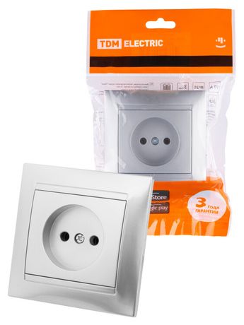 Розетка 2П 10А 250В серебр. металлик "Лама" | SQ1815-0222 TDM