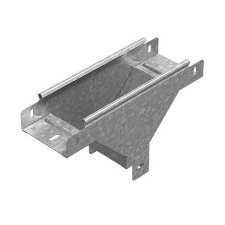 Ответвитель Т-образный вертикальный к лотку 150х80, толщ. 1,0 мм, Сендзимир цинк, 080208 | ОТВ-150х80-1,0-СЦ Ostec