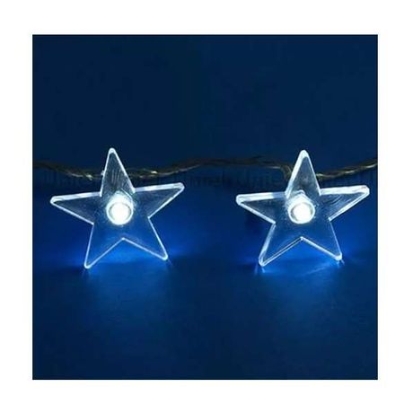 Гирлянда светодиодная Звездочки с контроллером 20 светодиодов 2,8 м белая IP20 провод прозрачный ULD-S0280-020/DTA WHITE STARS - 07920 Uniel