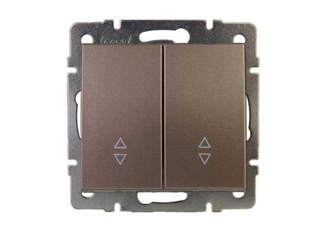 Выключатель RAIN проходной 2-ой бронза матовая механизм - 703-3188-106 LEZARD