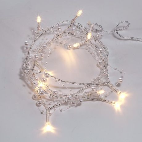 Гирлянда светодиодная Жемчужинки 1,5 м, 10 LED, прозрачный ПВХ, цвет свечения теплый белый, 2 х АА (батарейки не в комплекте) | 303-097 NEON-NIGHT