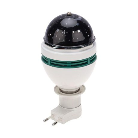 Диско-лампа светодиодная E27 230В проекция звезды с переходником в розетку Neon-Night 601-259