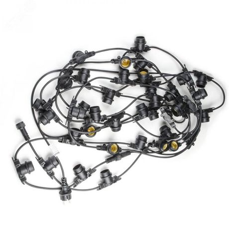 Гирлянда UDL-K121 10/E27/5M 5C IP65 BLACK BELT-LIGHT Белт-лайт 5м+1.5м сетевой шнур 10 патронов E27 шаг 50см 5 заглушек черн. Uniel UL-00007150