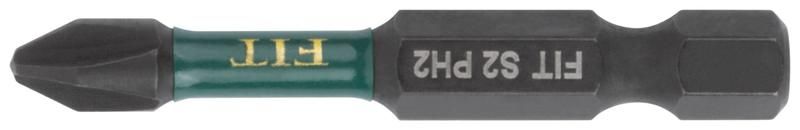 Набор бит кованые ударные сталь S2 односторонние 50мм PH2 профи блистер (уп.10шт) FIT 57485 РОС