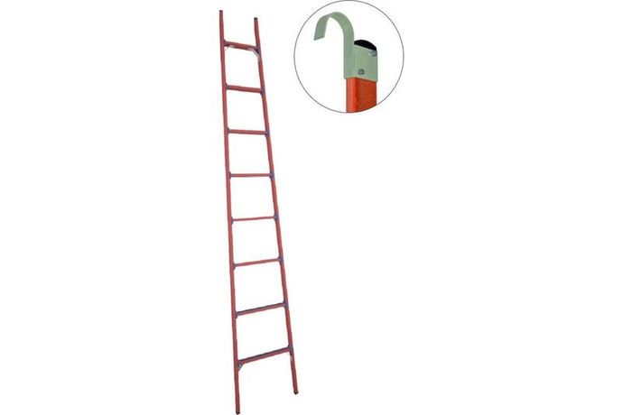 Лестница стеклопластиковая приставная диэлектр. ЛСПД-3.0 Евро Крюки Диэлектрик Д471551