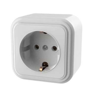 Розетка 1-м ОП Викинг с заземл. бел. БЕЛТИЗ RA16-133-Б Bylectrica