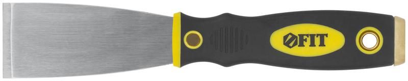 Шпатель для удаления ржавчины профи толщ. лезвия 1мм двухкомп. ручка сметал. бойком 1.5дюйм (40мм) FIT 06671 РОС