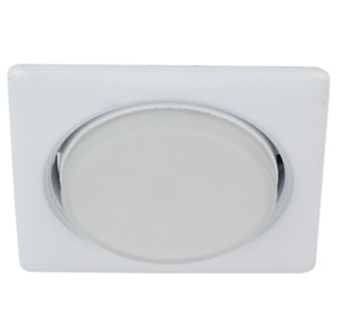Светильник встраиваемый точечный под лампу GX53 KL71 WH /1 (к) квадр., 220V, 13W, белый | Б0048960 ЭРА