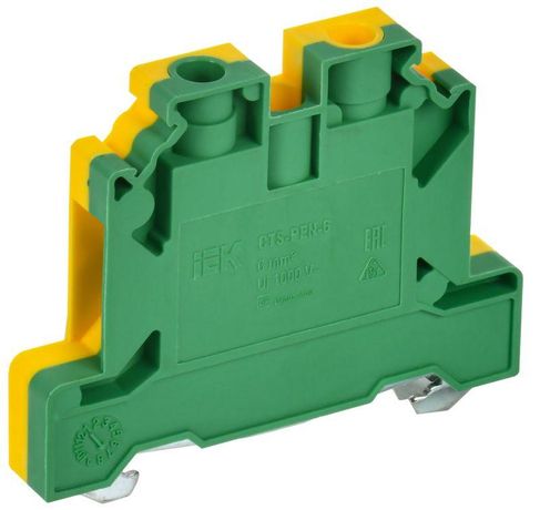 Колодка клеммная CTS-PEN ARMAFIX земля 6кв.мм желт./зел. IEK YCT11-00-K52-006