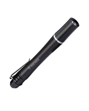 Фонарь ручной 0,5Вт LED/2xAAА/корпус алюминий/зажим для крепления, КОСМОС - KOS106B