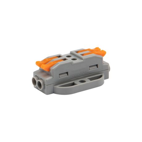 Клемма строительно-монтажная СМК проходная 222-422P 2п 0.08-4кв.мм с монтажной площадкой сер. (блист.5шт) Rexant 07-6262-5 MEET