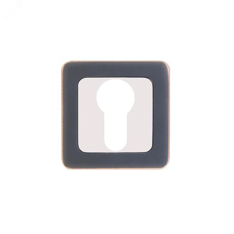 Накладка декоративная (комплект) под цилиндровый механизм замка, АЛЛЮР АРТ ET-S1 ORB/CP (4252) тёмная медь - 11453 ПТК