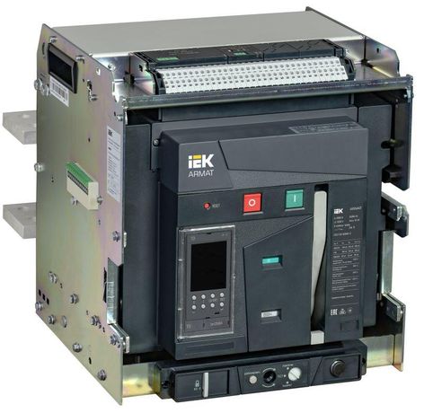 Выключатель автоматический воздушный ARMAT выдвижного исполнения 3P типоразмер E 100кА 2500А расцепитель TD с комплектом аксессуаров 220В: мотор привод катушка включения отключения - AR-ACB-3VE-100-2500A-TDCF IEK