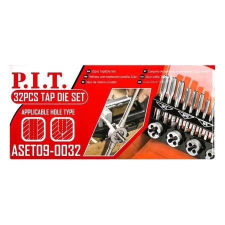 Набор для нарезания резьбы 32шт - ASET09-0032 PIT