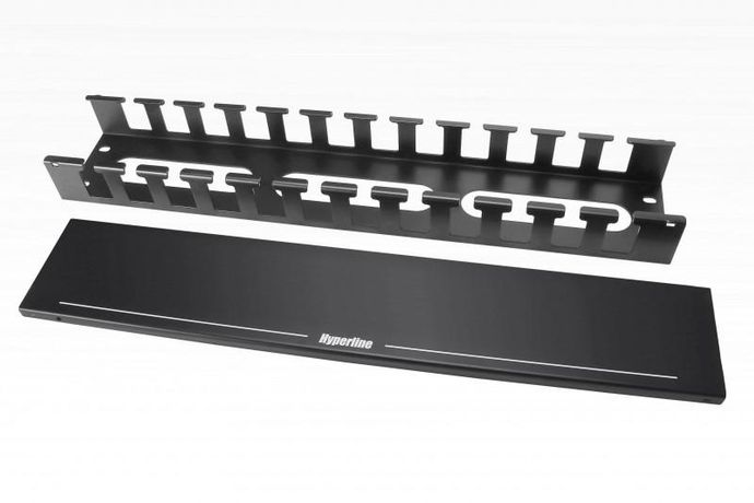 Организатор кабельный с крышкой 19дюйм 2U CM-2U-MLF-COV метал. Hyperline 483112