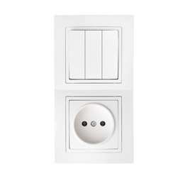 Беларусь Блок скрыт 3-х клвыкл+1местн роз 3В-РЦ-728 - Bylectrica