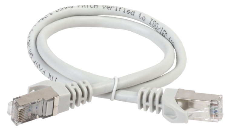 Коммутационный шнур (патч-корд), кат.6 FTP, LSZH, 1м, серый | PC01-C6FL-1M ITK IEK