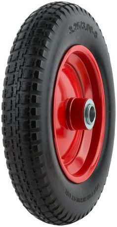Колесо запасное 360х65мм для тачек 77615; 77617; 77619; 77629 (PU 3.25-8) посадка Ш=95мм d25.4мм полиуретан. 77633