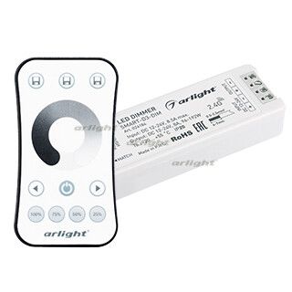 Пластик 5 лет) | 034786 Arlight Диммер SMART-DIM-SET-RING (12-24V 1x8A ПДУ 2.4G) (Arlight IP20