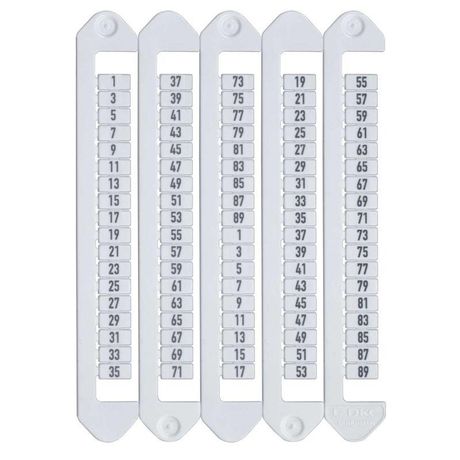 Маркировка для клемм, ширина 5 мм, от 1 до 89, вертикальная ориентация | NUTB-5-1-89V DKC ДКС