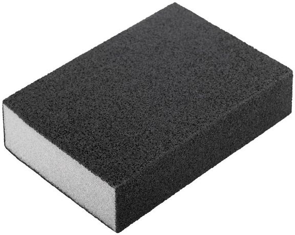 Губка шлифовальная алюминий-оксидная, 100х70х25 мм, средняя жесткость Р 80/ 120 - 38368 РОС