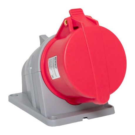 Розетка стационарная наружная 125 3Р+РЕ+N 32А 380В IP44 EKF PROXIMA | ps-125-32-380-PRO