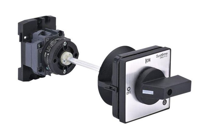 ЧЁРНОЙ выносной рукояткой на дин-рейке/плате | MSD20340B SE Выключатель-Разъединитель 3P 20A IP20 С APC