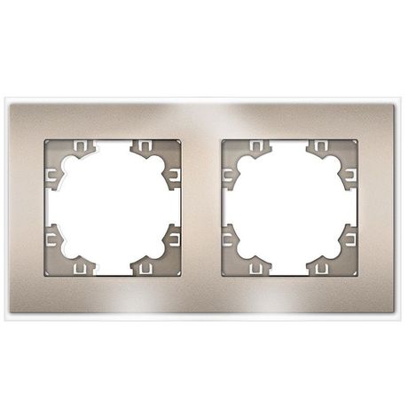 Афина рамка стеклянная двухместная универсальная, шампань (еврослот) - 2279 Союз